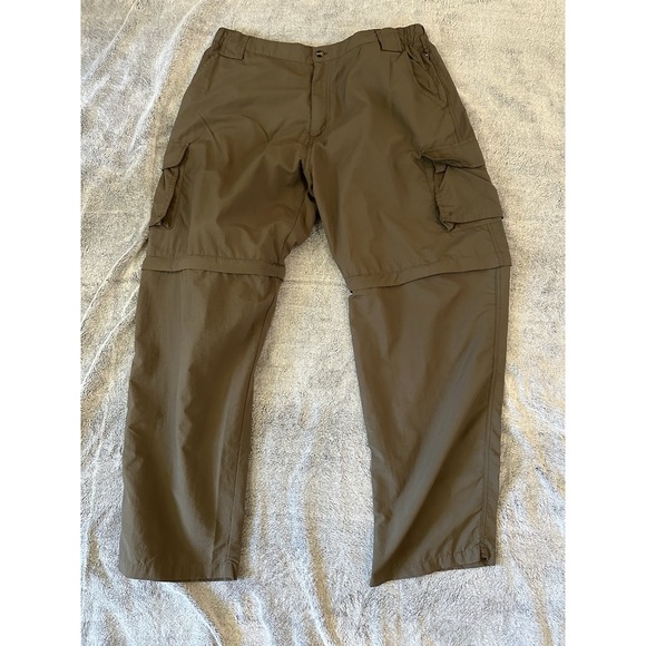 Dakota‎ Grizzly Convertible Pants/Shorts Men's XL Tan Supplex Zip-Off Pant EUC - Picture 1 of 4